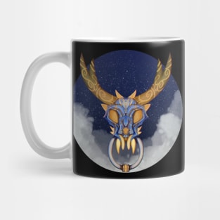 Demonic Skull (blue yellow) Mug